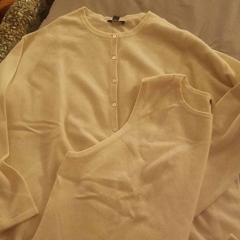 Lands End Cashmere Cardigan Set